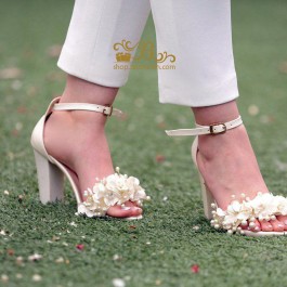 کفش عروس بندی گلدار 2502